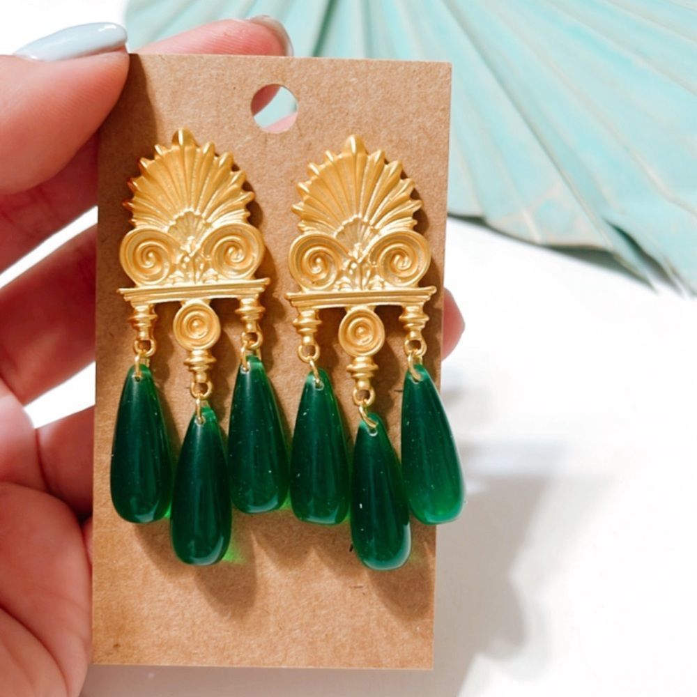 Crystal drop earrings S181 - Picture 3 of 3